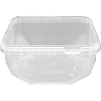 Dóza na potraviny dóza čtvercová 2 000 ml, PP - transparentní (10 ks/balení)