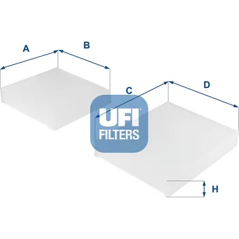Ventilátor topení a klimatizace Filtr, vzduch v interiéru UFI 53.143.00