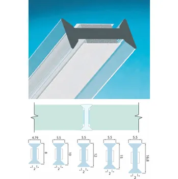 Těsnění do okna a dveří Profil G2G "I"(180°), samolepicí (pro sklo tl. 8 - 8,8 mm / transp. / délka 300 cm / 1ks)