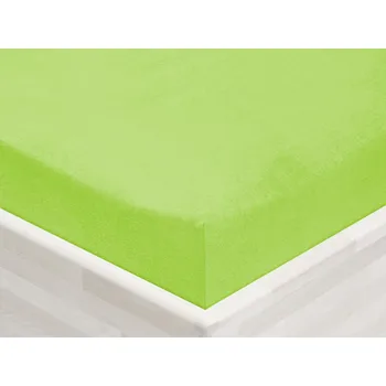 Prostěradlo Jersey napínací prostěradlo JR-019 Zářivě zelené 160 x 200 - výška 20 cm