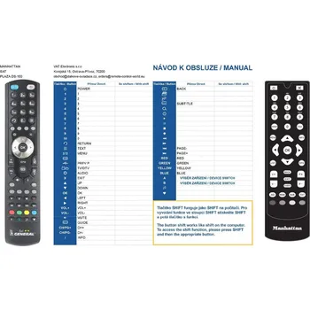 General MANHATTAN PLAZA DS-100 - náhradní dálkový ovladač