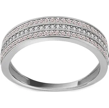 Prsten Prsten z bílého zlata s růžovými zirkony IZ26812AR + dárkové balení LUXUS zdarma