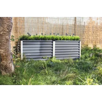 Vyvýšený záhon Vyvýšený záhon Vitavia Linus 630 plechový 188 x 96 x 63cm granit