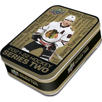 Karetní hra 2021-22 Upper Deck Series 2 Hockey Tin Box