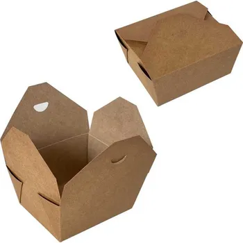 Jednorázové nádobí lunchbox 600 ml kraft, 110x90x60 mm (40 ks/balení)