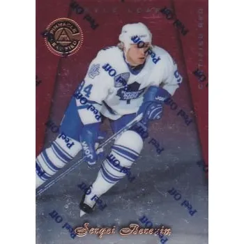 Sběratelská karetní hra paralel karta SERGEI BEREZIN 97-98 Pinnacle Certified Red číslo 127