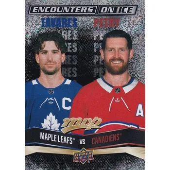 Karetní hra insert karta TAVARES/PETRY 22-23 MVP Encounters on Ice Gold číslo EI-5