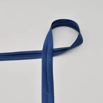 Saténový lemovací proužek, zažehlený, tmavě modrý, 20mm