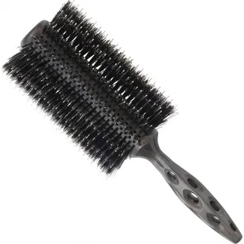 kartáč na vlasy Y.S. Park 105EL3 - Kulatý kartáč jezevčík extra dlouhý buk/karbon kartáč L 80 mm