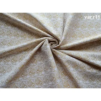 HEDVA ČESKÝ BROKÁT Luxusní brokát 160 51056 VODNÍ PTÁCI Rudolfa I. Habsburského ecru | R11