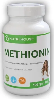 Aminokyselina Nutrihouse L-Methionin 400 mg 100 cps.