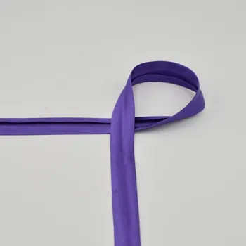 Saténový lemovací proužek, zažehlený, fialový, 20mm