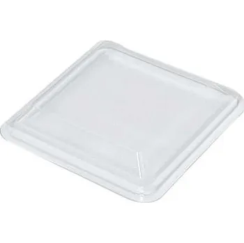 Jednorázové nádobí víčko na kelímek hranatý 230 ml, finger food - transparentní (20 ks/balení)