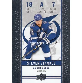 Karetní hra insert karta STEVEN STAMKOS 18-19 Tim Hortons Game Day Action číslo GDA-7