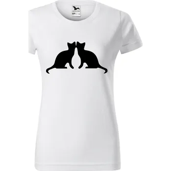 Dámské tričko Dámské tričko - Kočičky silueta Velikost: S
