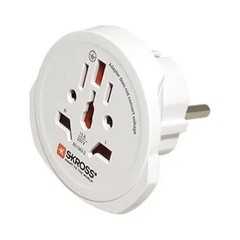 Elektronika SKROSS Univerzální cestovní adaptér UK, CH, IT, US, BRA, Austrálie -> (CZ, DE, FR), bílý (39769) - 19.92.3067