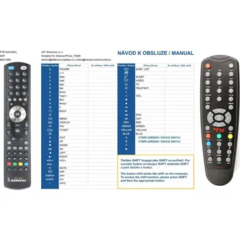 Dálkový ovladač General FTE MAXIMAL MAX-S93 - náhradní dálkový ovladač