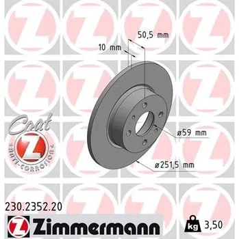 Brzdový kotouč Brzdový kotouč ZIMMERMANN 230.2352.20