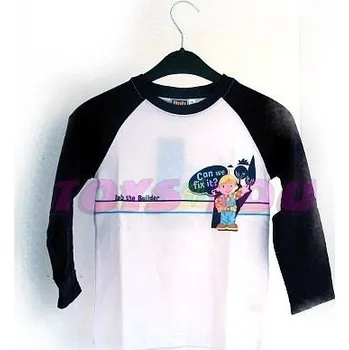 Pánské tričko Tričko dlouhý rukáv bílé -Bořek Stavitel (vel.104_110)