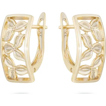 Náušnice biju Pozlacené náušnice s květinovým zdobením 2610