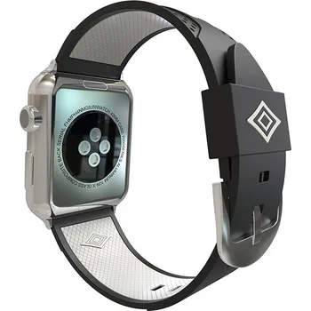 Řemínek na hodinky Řemínek pro Apple Watch Ultra 49mm / 45mm / 44mm / 42mm - silikonový - černý / bílý pruh