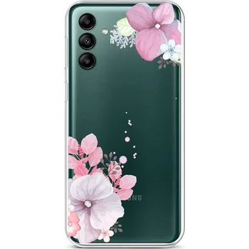 Pouzdro na mobilní telefon Kryt Samsung A04s Violet Blossom (obal neboli pouzdro na Samsung A04s)