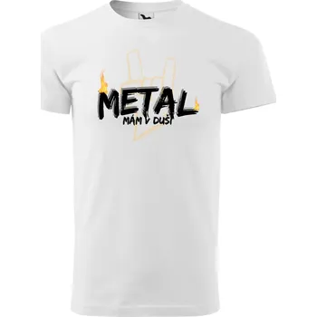 Pánské tričko Pánské tričko - Metal mám v duši Velikost: 2XL