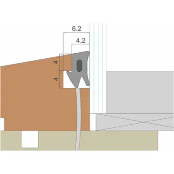 Těsnění do okna a dveří L7038 zasklívací profil