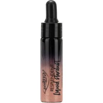 Tvářenka puroBIO cosmetics Tekutý rozjasňovač Stardust, růžově zlatá 2 12 ml