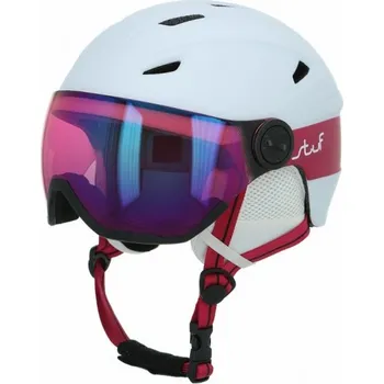 dětská helma Stuf Visor 2, white/pink, 22/23 - vel. 51-53 210068