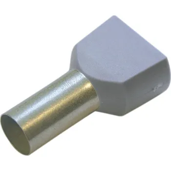 elektrický kabel 270782 Dutinka dvojitá izolovaná 0,75 mm2, 10 mm, šedá, Haupa