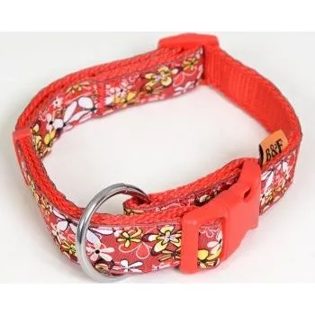 Obojek pro psa ČERVENÝ NYLONOVÝ OBOJEK KYTKY 38-60cm + extra výběr z 4000 produktů