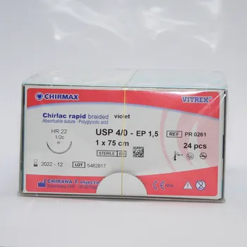 Jehlice Chirmax Atraumatické šití Chirlac Rapid Violet 24ks výběr sestavy sestava: PR0224-2 DS25 EP2 24x75 cm