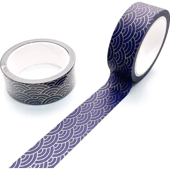 Náplň do diáře CuteArt Washi páska se zlatým potiskem: Gold Waves