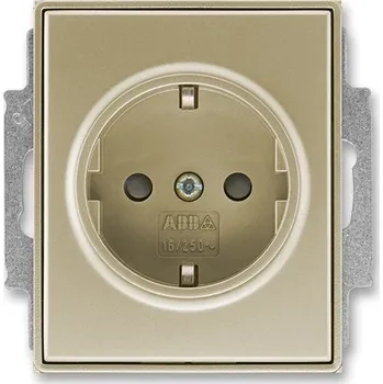 vypínač a zásuvka 5518E-A03459 33 Zás. jedn. s ochr. kont. (schuko), s clonkami, šampaňská, ABB