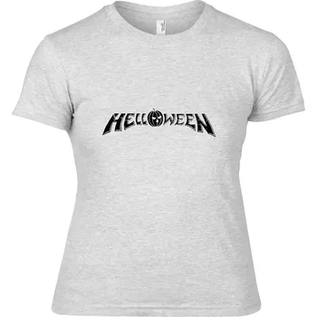 Dámské tričko šedivé dámské triko Helloween