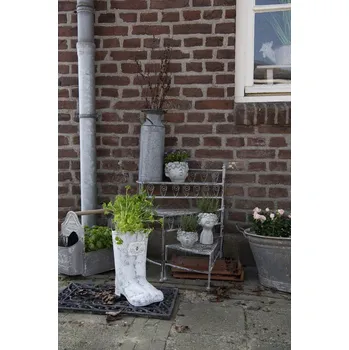 Obal na květináč v designu busty s květinami Tete - 11*11*18 cm