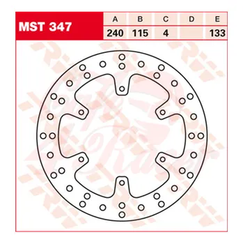 Brzdový kotouč Brzdový kotouč TRW Lucas MST347, plný