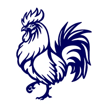 Samolepící dekorace SAMOLEPKA Kohout 005 levá (23 - tmavě modrá) NA AUTO, NÁLEPKA, FÓLIE, POLEP, TUNING, VLASTNÍ TEXT, TISK, AUTOSAMOLEPKY.cz, POLEPY, OBRÁZEK, LOGO, SAMOLEPKY