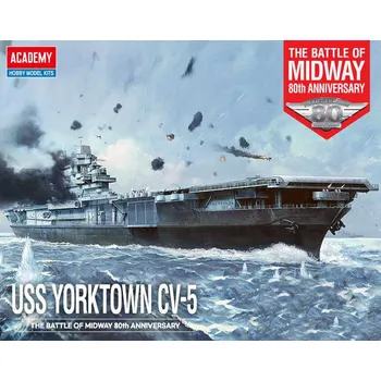 Plastikový model Academy USS Yorktown CV-5 The Battle of Midway 1:700