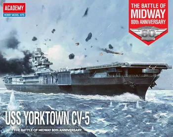 Plastikový model Academy USS Yorktown CV-5 The Battle of Midway 1:700