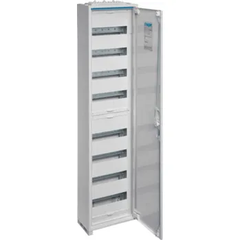 Rozvaděč FWB81S Rozvaděč nástěnný FW, IP44, tř. ochr.II, 96 mod., 1250x300x161, bezšroubové svorky, Hager Electro