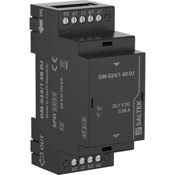 Jistič A01357 DM-024/1 4R DJ Kombinovaná hrubá a jemná ochrana pro telekomunikační a signalizační sítě, SALTEK s.r.o.