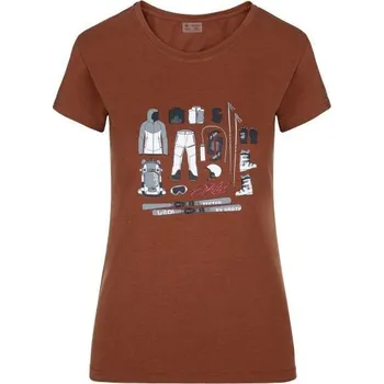 Dámské funkční triko KILPI Tornes hnědé Velikost: 46