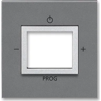 3299M-A40200 73 Kryt zesilovače s tunerem FM nebo internetového rádia Busch-iNet, ocelová/titanová, ABB Neo Tech