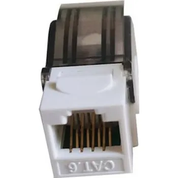 vypínač RJ45C6U BÍLÝ Přístroj zásuvky datové Modular Jack RJ 45-8 Cat. 6, bílý