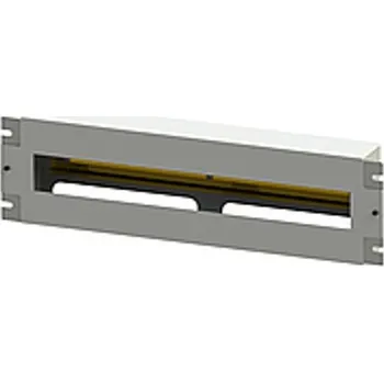 Rozvaděč 80138324 Instalační panel 3U s DIN lištou do rozvaděče 19 palců, RAL 7035