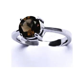 Prsten Zlatý prsten, bílé i žluté zlato, přírodní Záhněda 8 mm - T 1357