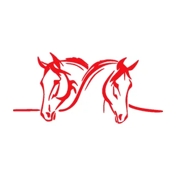 Samolepící dekorace SAMOLEPKA Koníci 006 pravá (10 - červená) NA AUTO, NÁLEPKA, FÓLIE, POLEP, TUNING, VLASTNÍ TEXT, TISK, AUTOSAMOLEPKY.cz, POLEPY, OBRÁZEK, LOGO, SAMOLEPKY