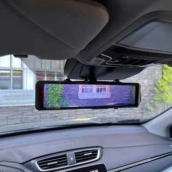 Monitor do auta LCD monitor 11,26" s dual DVR kamerou v zrcátku pro montáž na zrcátko, 4K + 1080P (ds-125dvr)